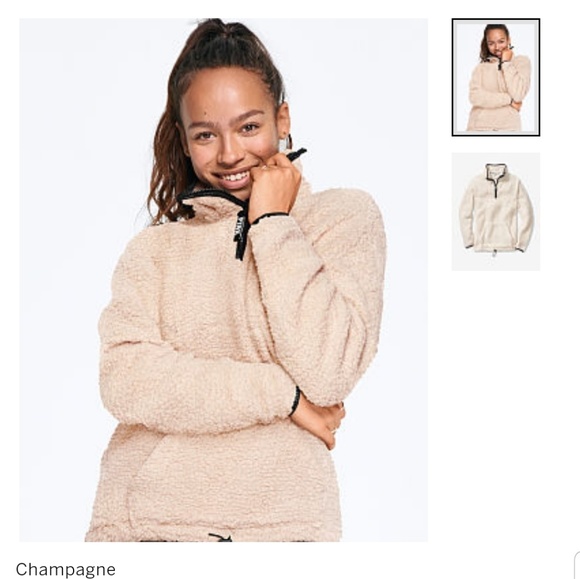 PINK Victoria's Secret Sweaters - PINK sherpa